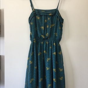 Torqoiuse gold dress